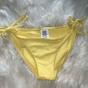 NWOT Becca Yellow Side Tie Bikini Bottom Small
